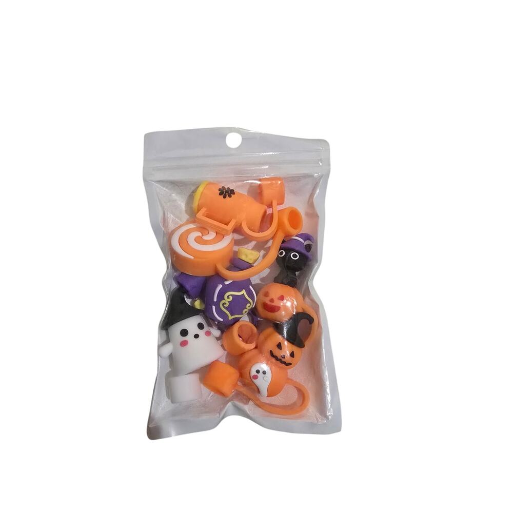 6 piece Halloween straw toppers NEW